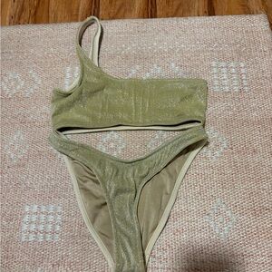 Shimmery gold Bikini Set